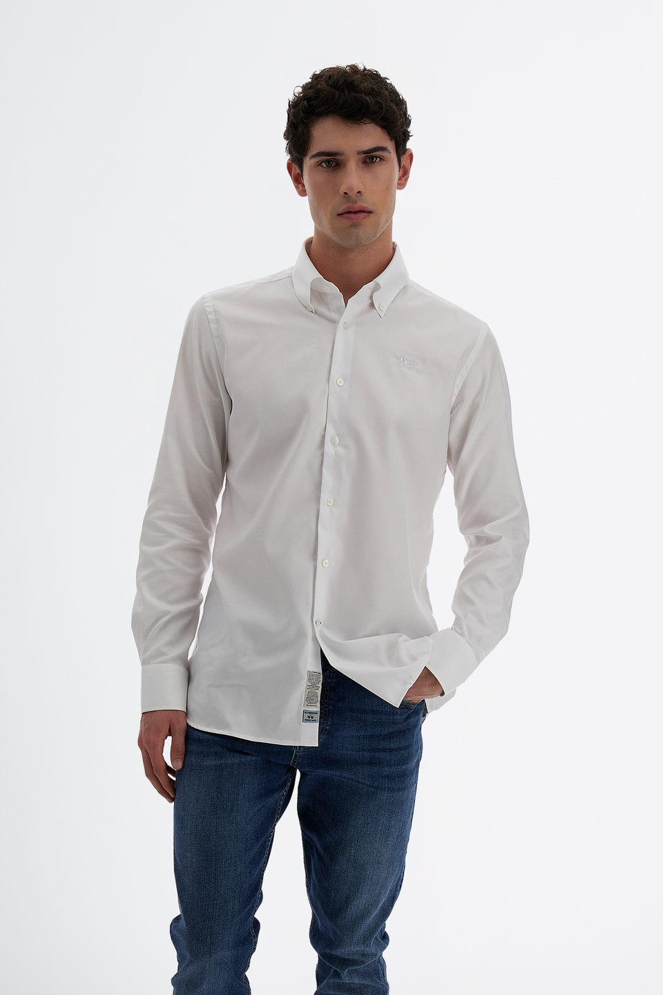 Men’s classic style long sleeve cotton shirt - Passion | La Martina - Official Online Shop