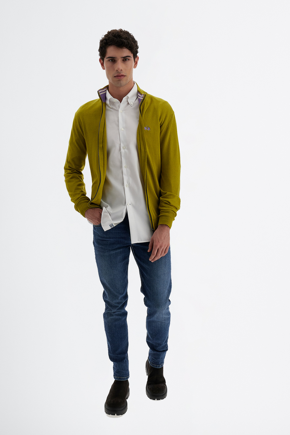 Men’s classic style long sleeve cotton shirt - Passion | La Martina - Official Online Shop