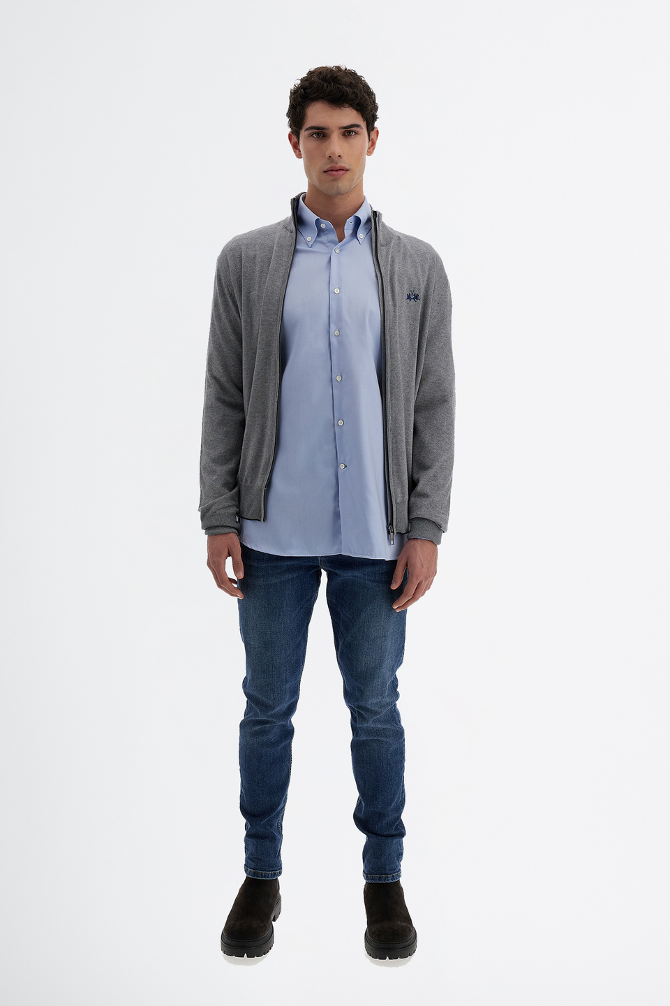 Men’s classic style regular fit long sleeve cotton shirt - Passion | La Martina - Official Online Shop