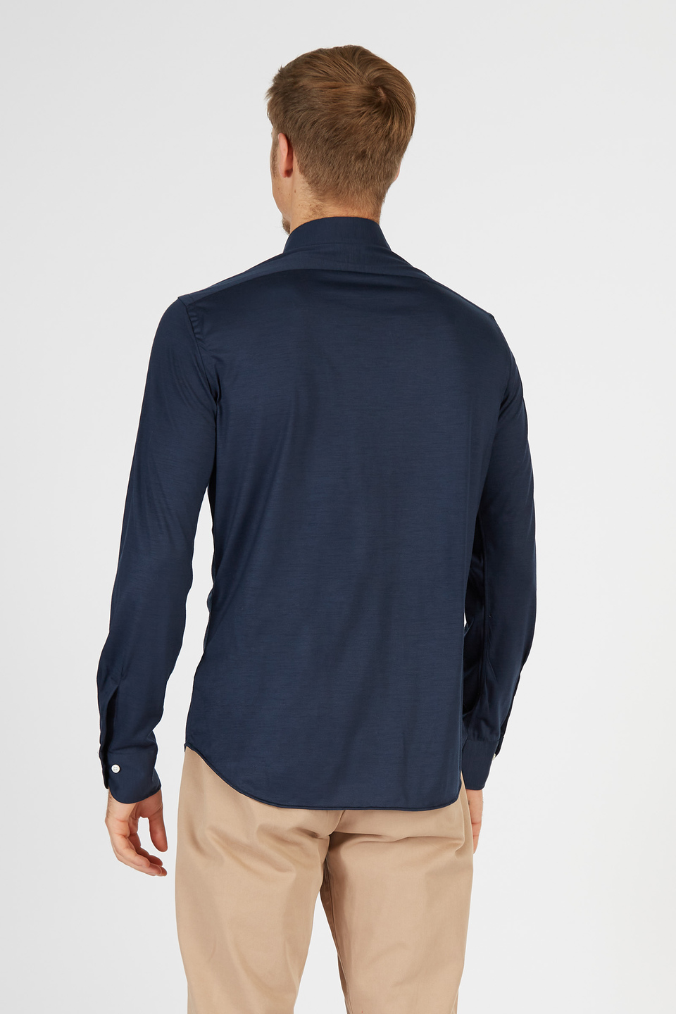 Men’s Blue Ribbon regular fit long sleeve virgin wool shirt | La Martina - Official Online Shop