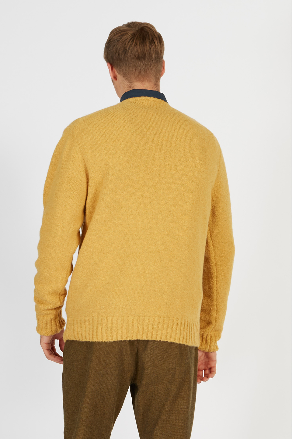 Men’s Blue Ribbon Long Sleeve Sweater in Regular Fit Alpaca Blend | La Martina - Official Online Shop
