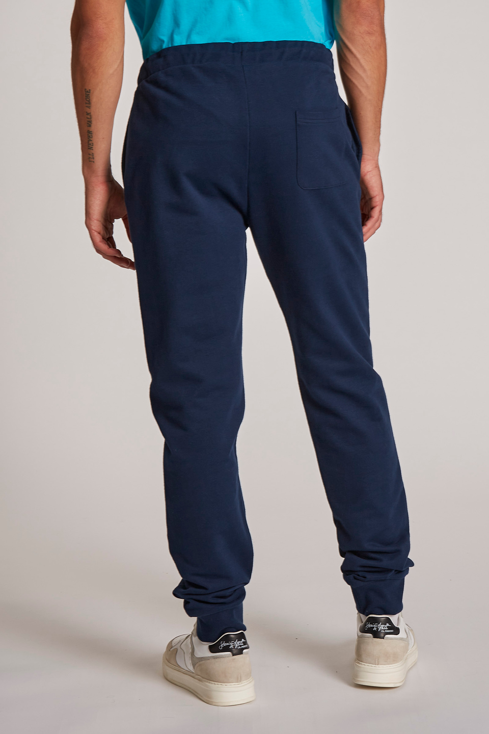 Pantalon homme en coton coupe classique | La Martina - Official Online Shop