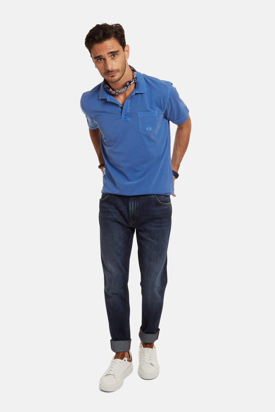 Polo homme en coton manches courtes coupe classique | La Martina - Official Online Shop