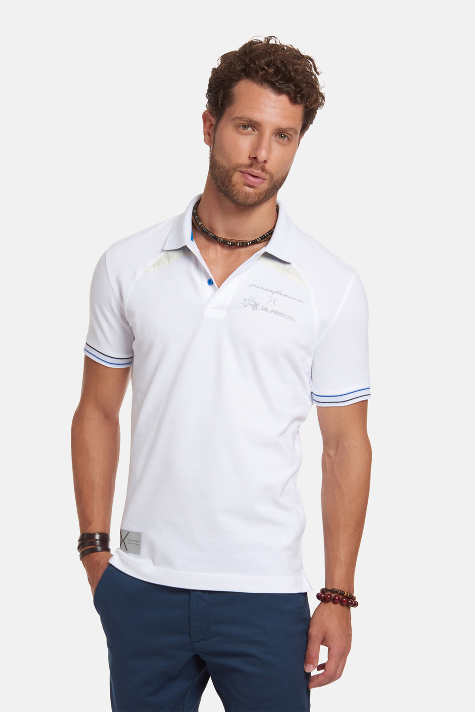 Slim-fit stretch piqué polo shirt | La Martina - Official Online Shop