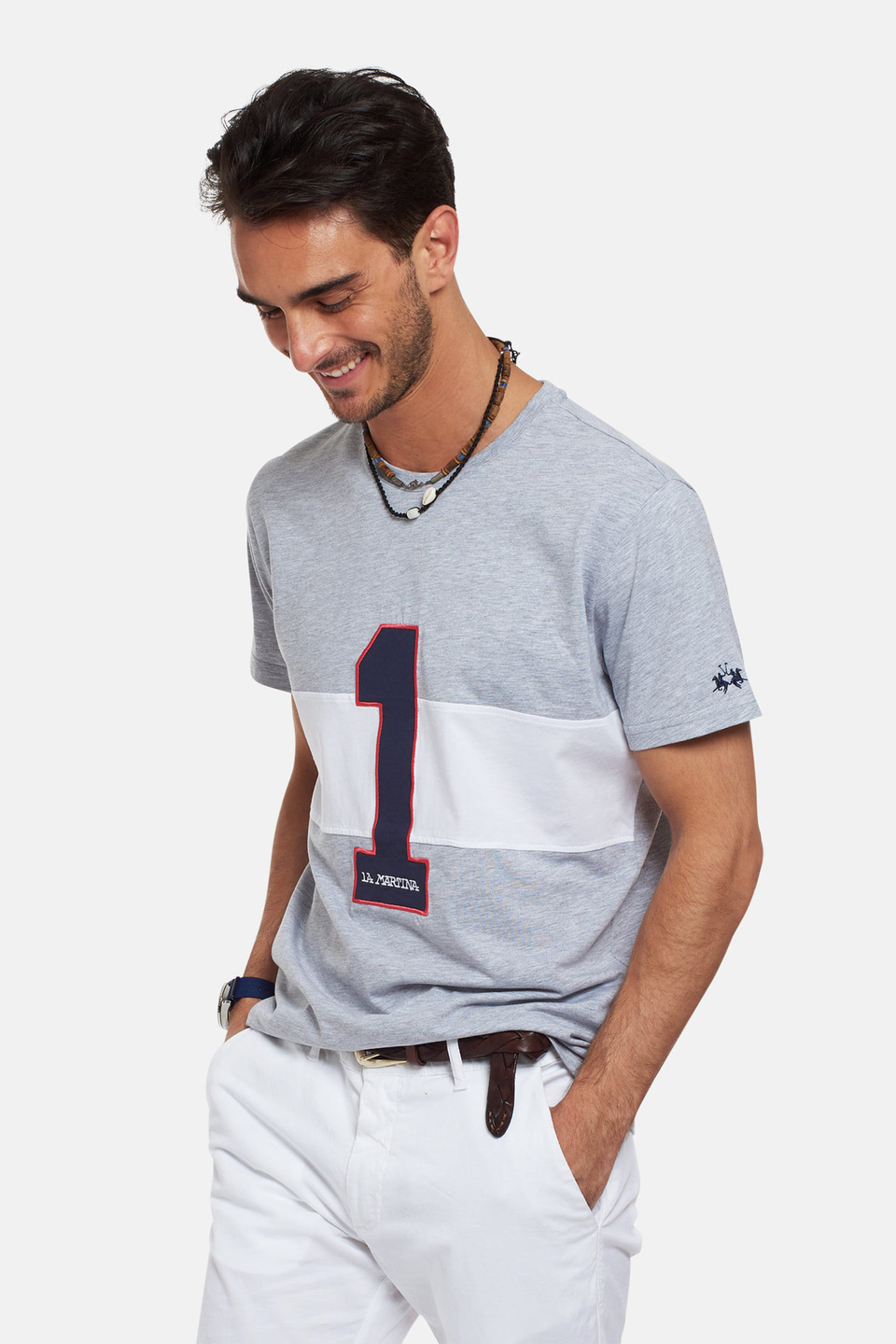 T-shirt homme coton coupe classique | La Martina - Official Online Shop