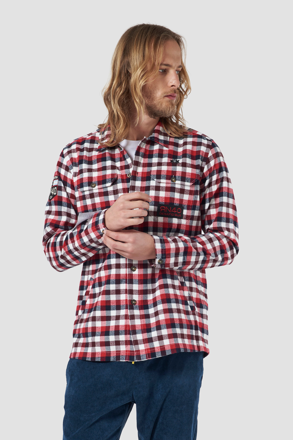 Chequered cotton shirt | La Martina - Official Online Shop
