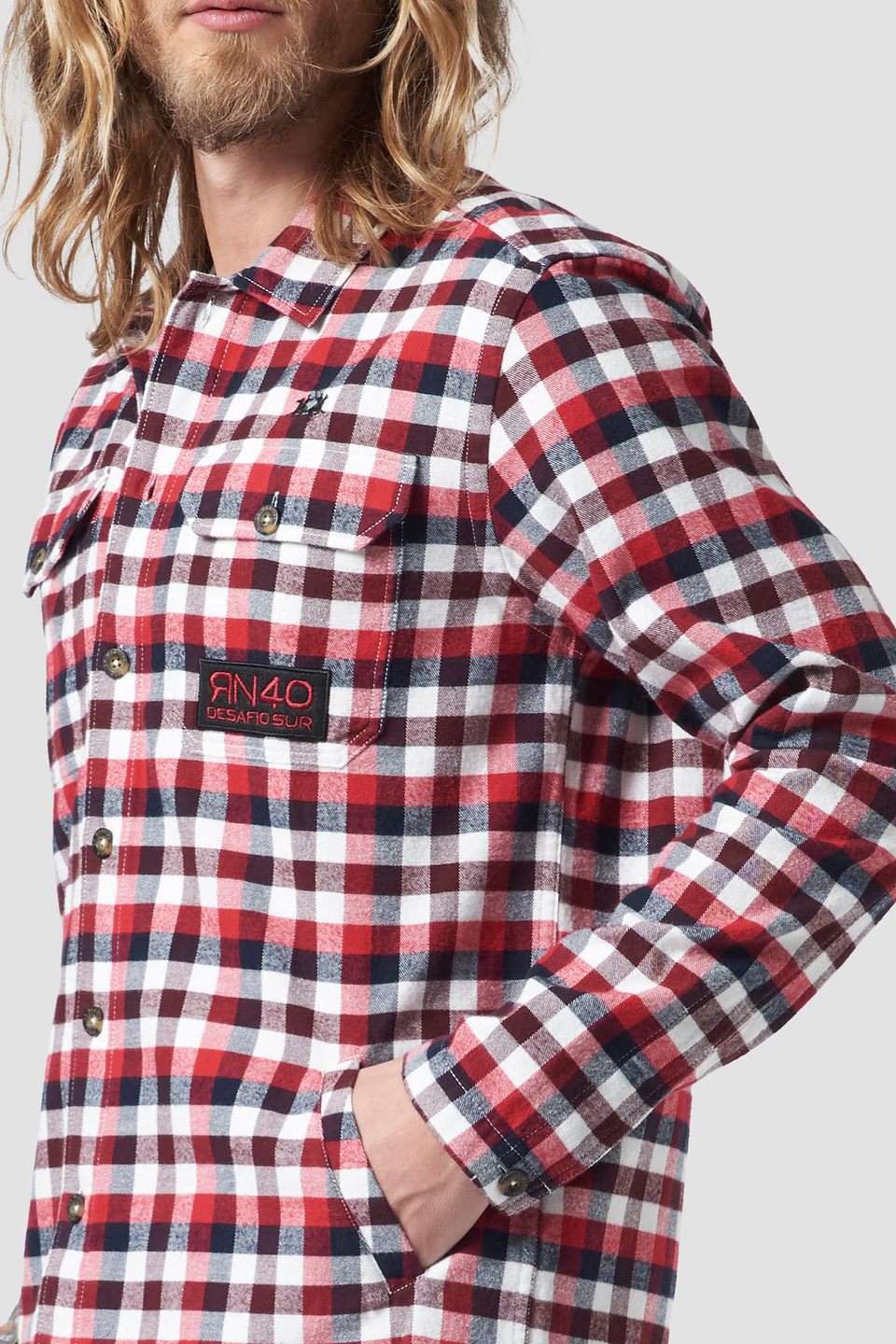 Chemise à carreaux en coton | La Martina - Official Online Shop