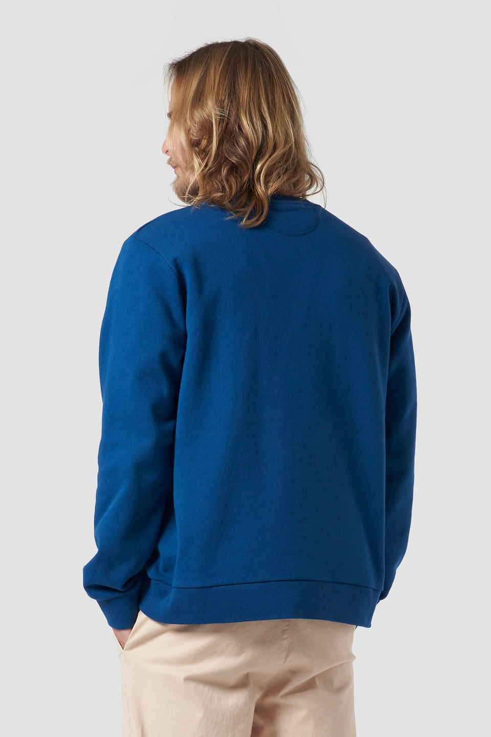 100% cotton crew-neck sweatshirt | La Martina - Official Online Shop