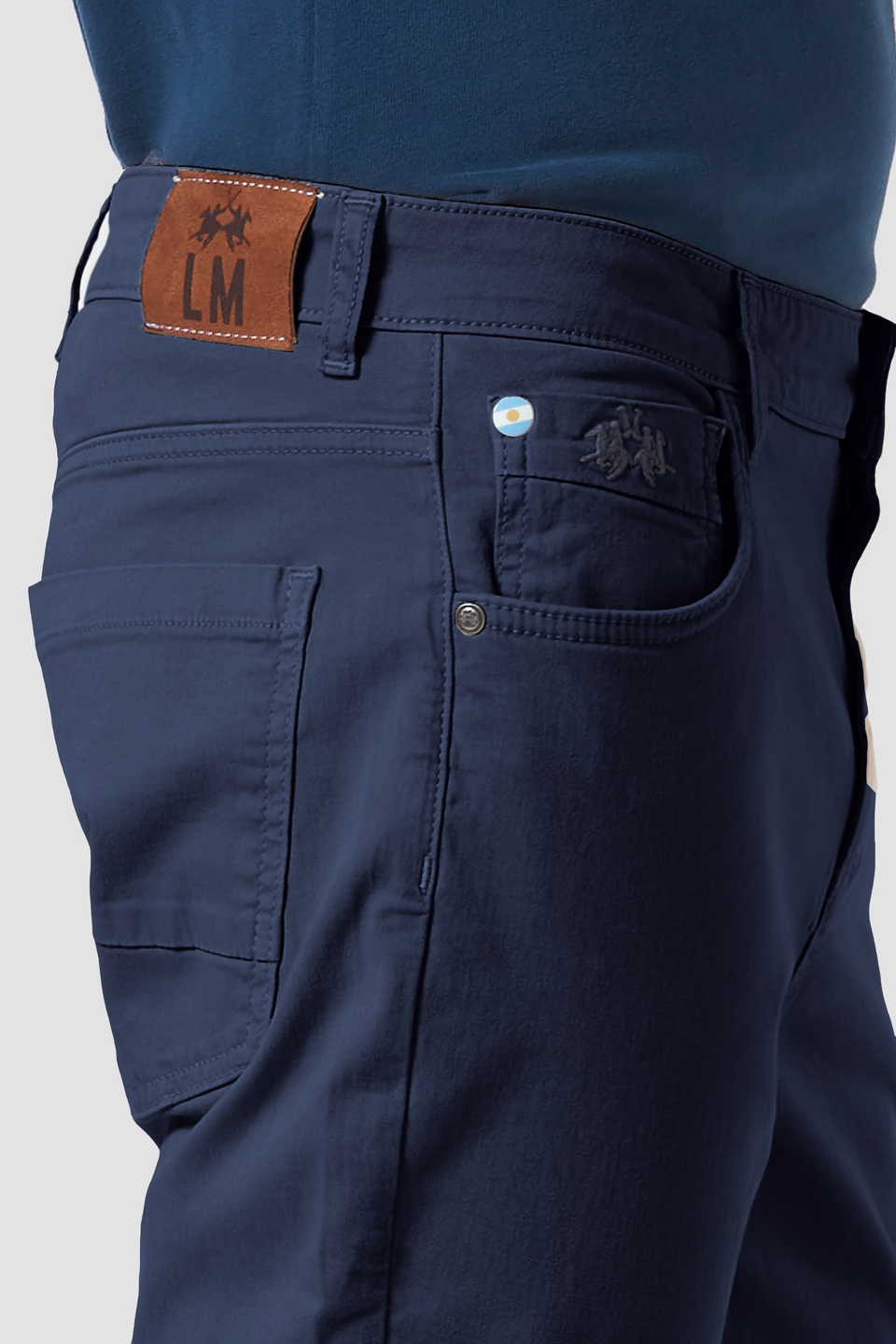 Pantalon 5 poches en coton stretch | La Martina - Official Online Shop
