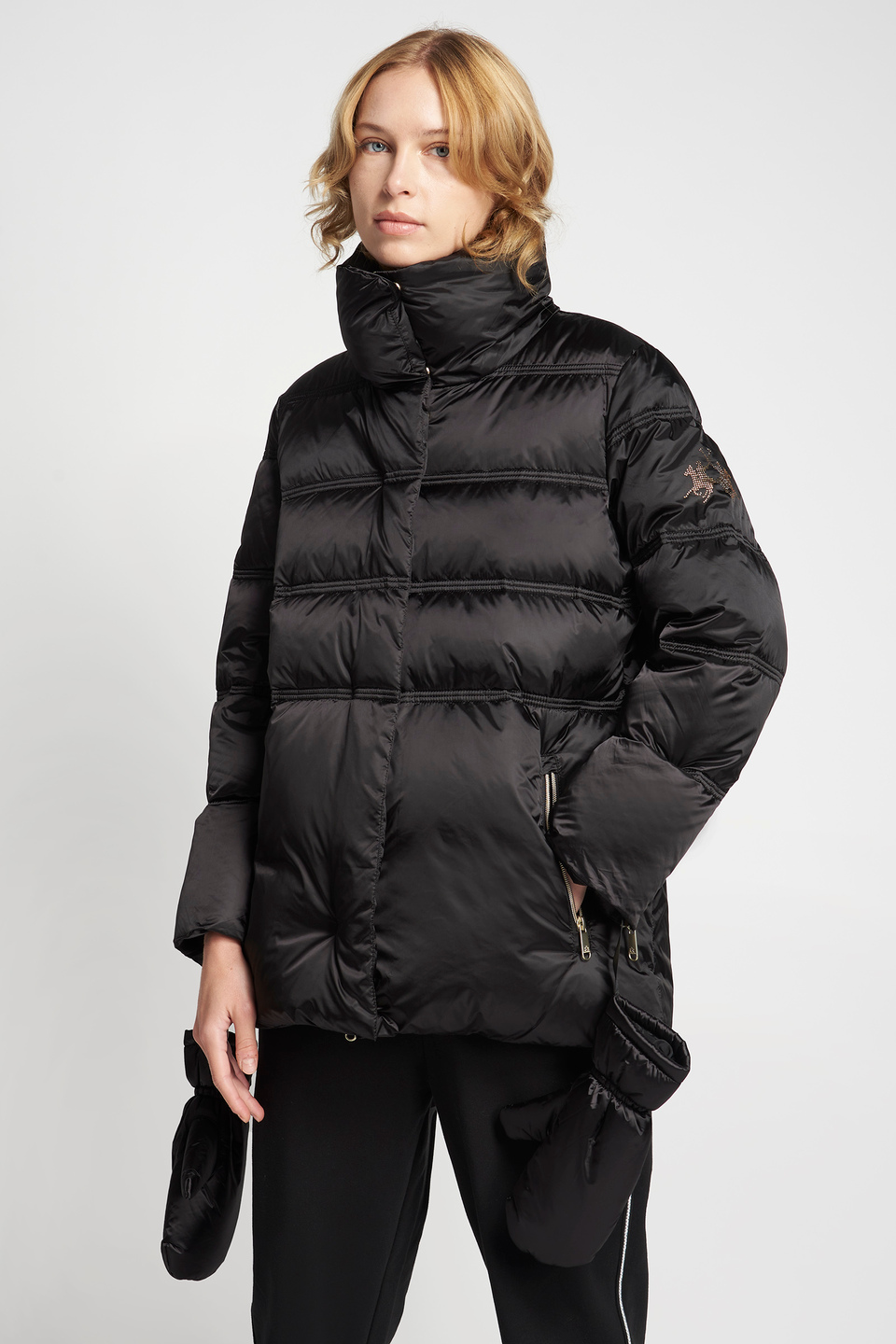 Shiny-look hooded down jacket | La Martina - Official Online Shop
