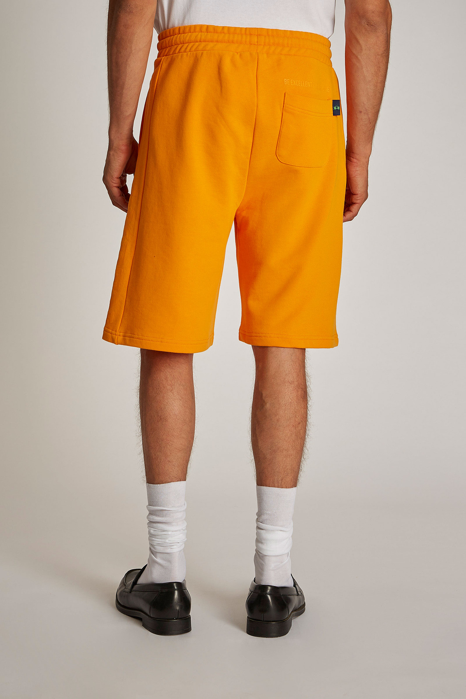 Men's oversized Bermuda shorts in 100% stretch cotton fabric | La Martina - Official Online Shop