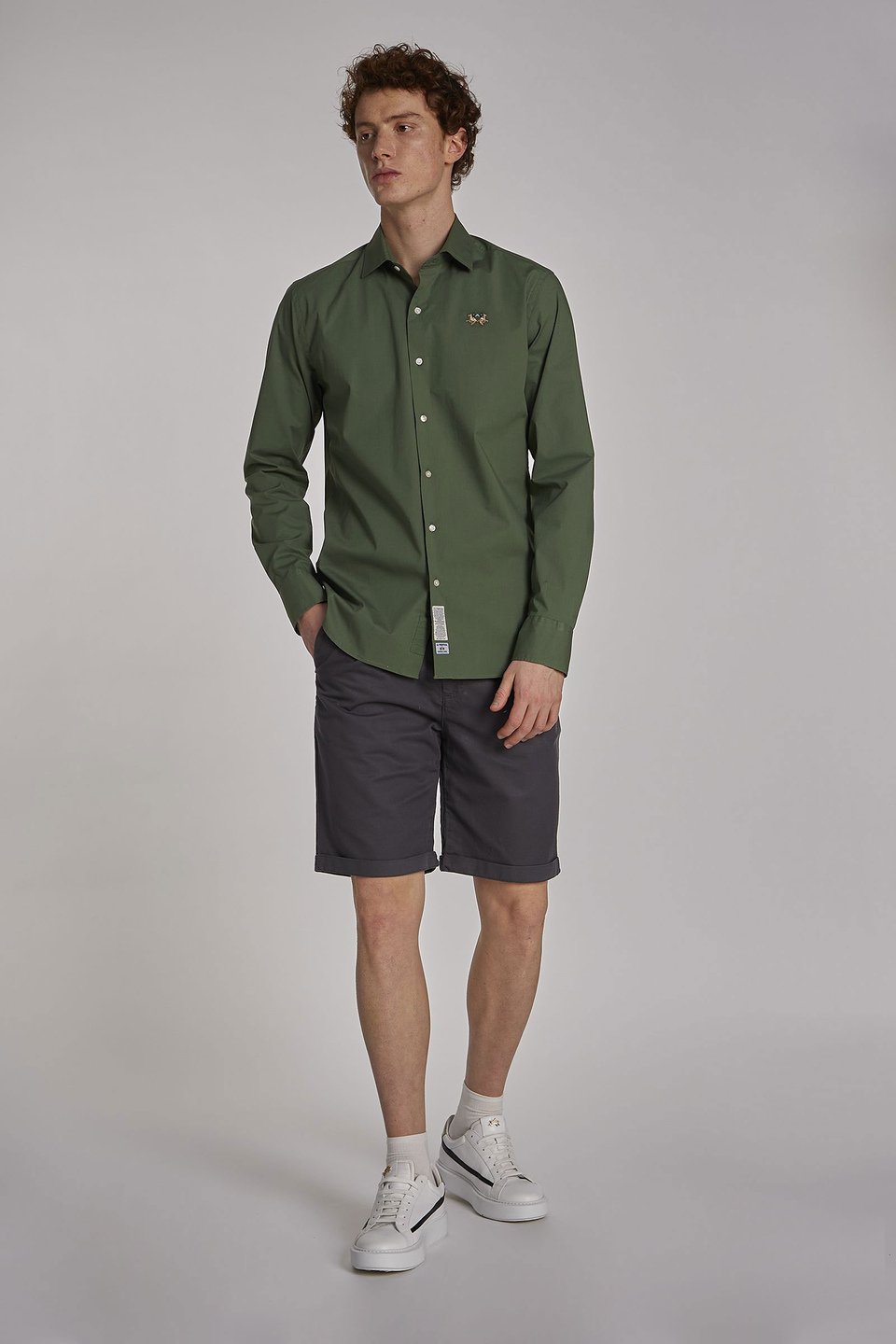 Men's long-sleeved slim-fit shirt | La Martina - Official Online Shop