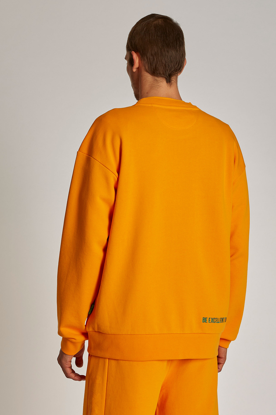 Sweat-shirt homme 100% coton, à encolure ronde et coupe oversize | La Martina - Official Online Shop