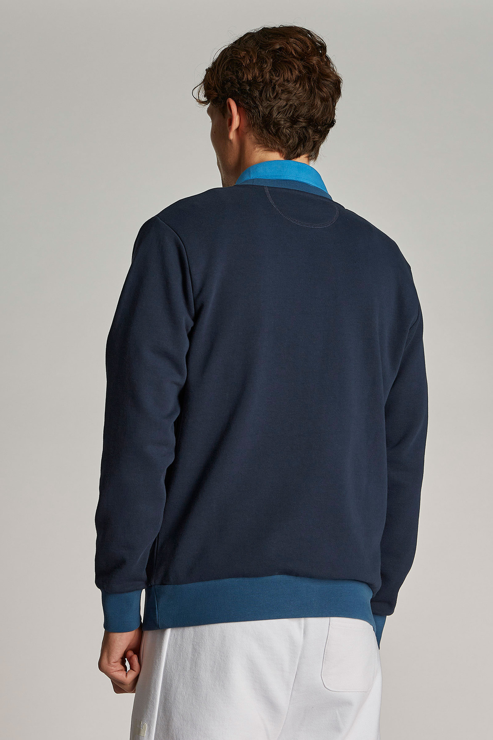 Herren-Sweatshirt mit Rundhalsausschnitt aus Baumwolle im Regular Fit | La Martina - Official Online Shop
