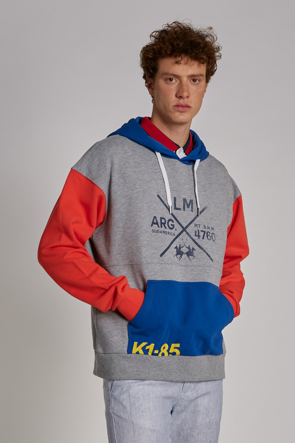 Herren-Sweatshirt aus Baumwollmix mit Reißverschluss, oversized Modell | La Martina - Official Online Shop