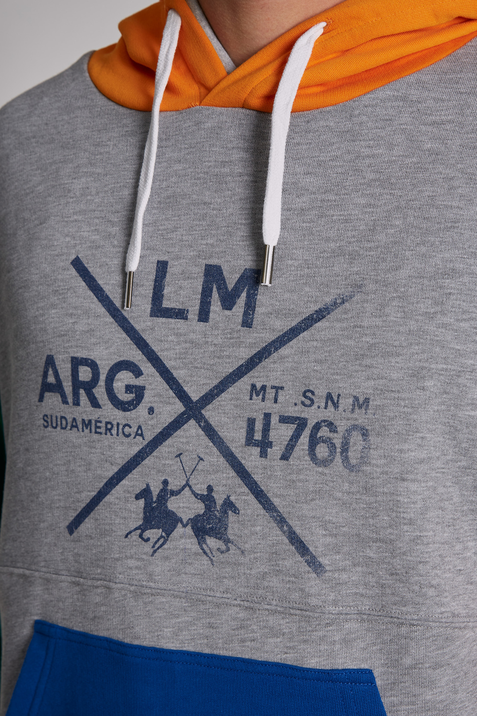 Men's oversized zip-up sweatshirt in cotton-blend fabric | La Martina - Official Online Shop