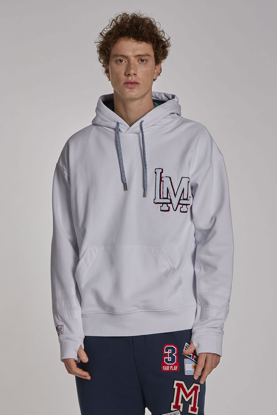 Men's comfort-fit cotton-blend hoodie | La Martina - Official Online Shop