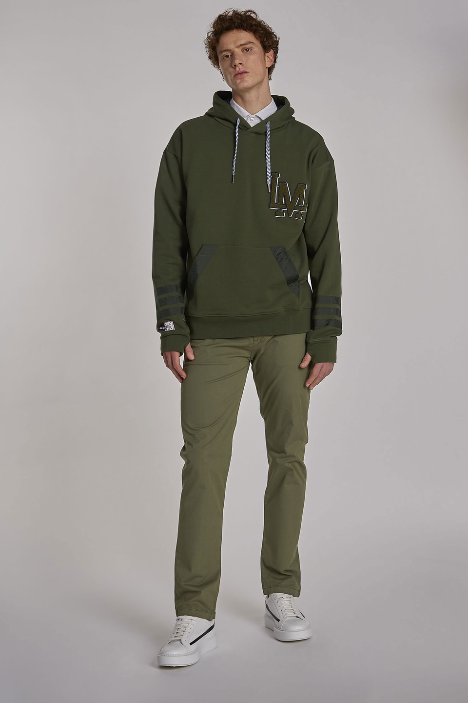 Men's comfort-fit cotton-blend hoodie | La Martina - Official Online Shop