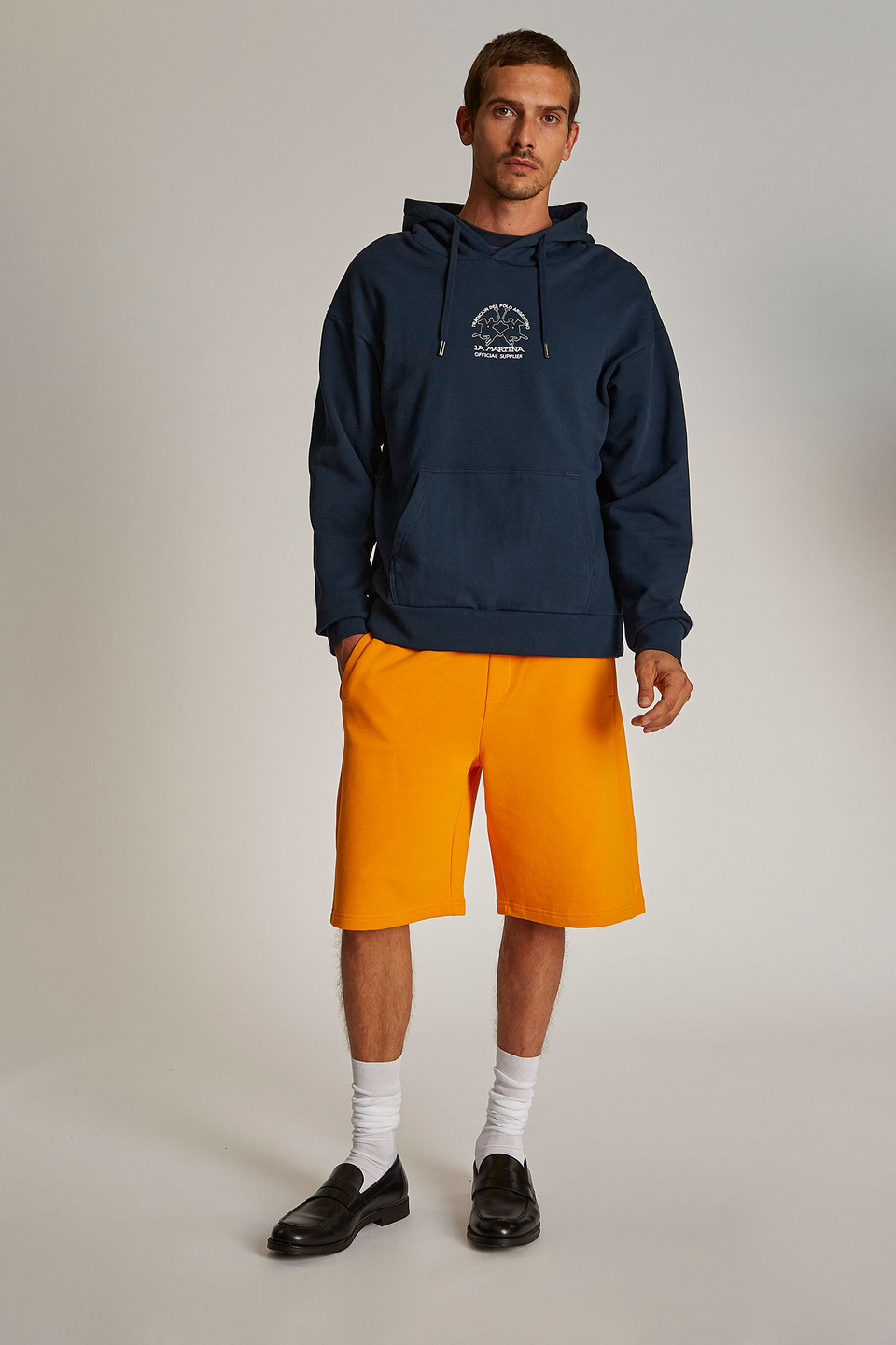 Sweat-shirt à capuche homme 100% coton, à capuche et coupe confort | La Martina - Official Online Shop
