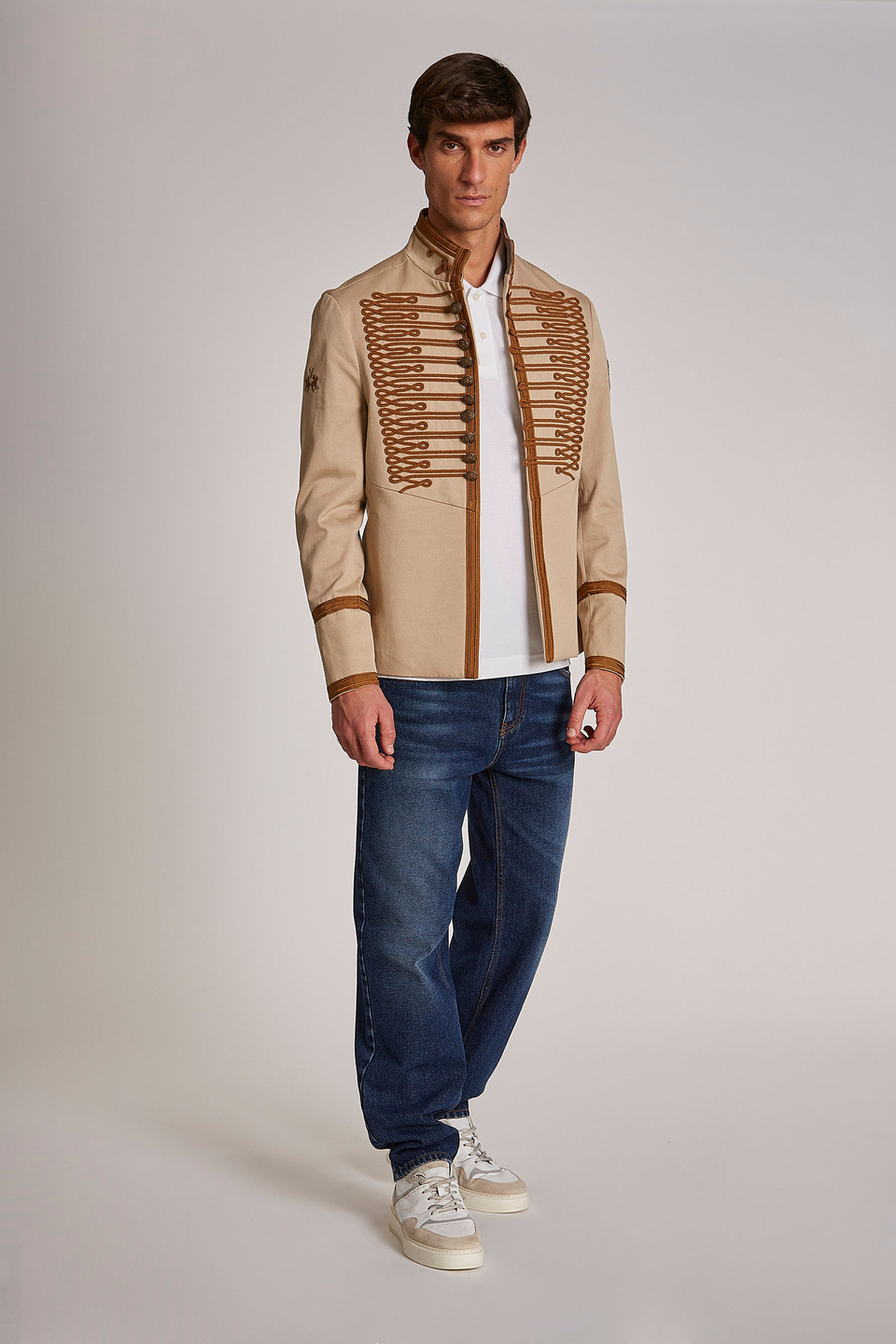 Chaqueta de hombre de algodón, modelo Royal British, corte regular | La Martina - Official Online Shop