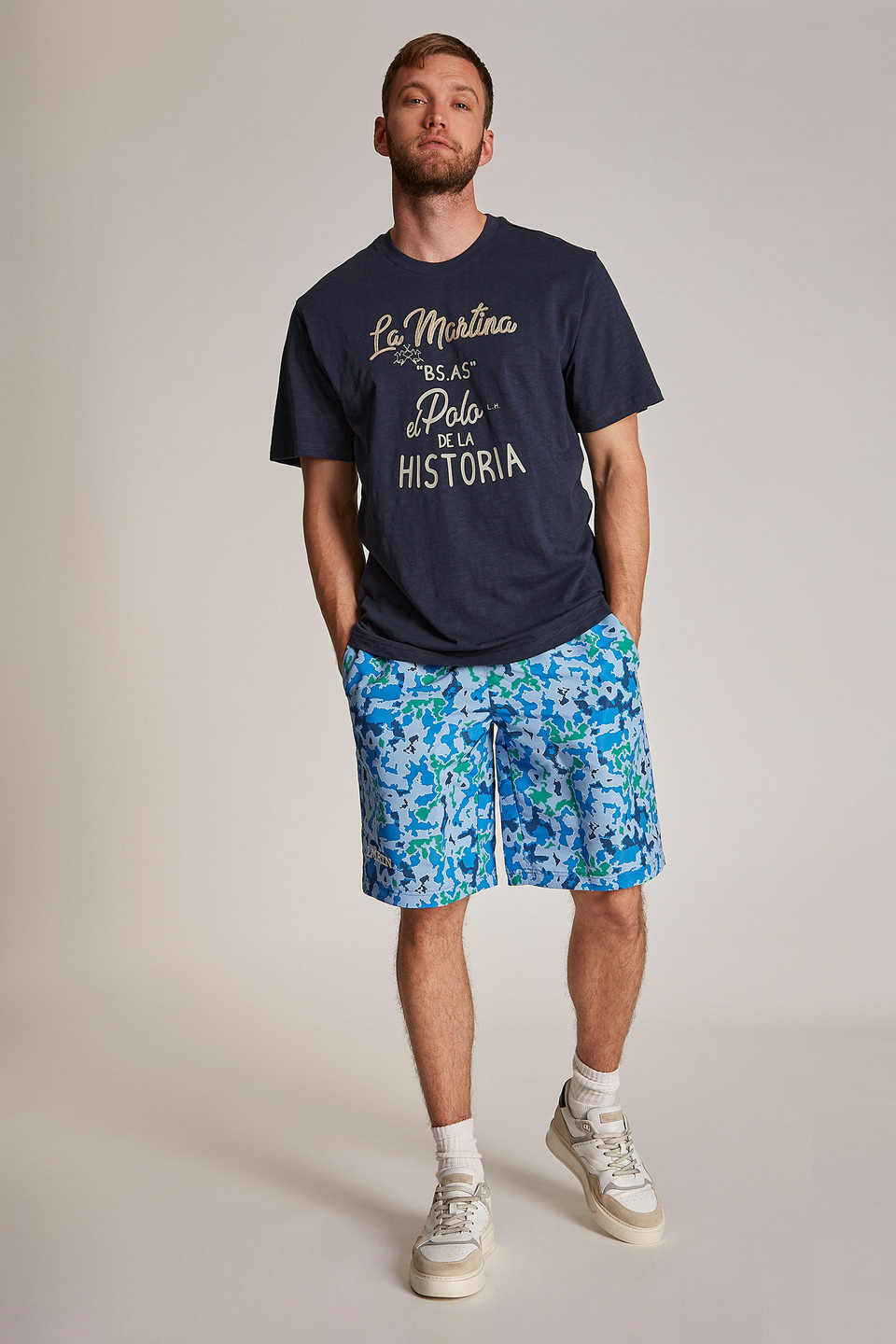 Men's comfort-fit Bermuda shorts | La Martina - Official Online Shop
