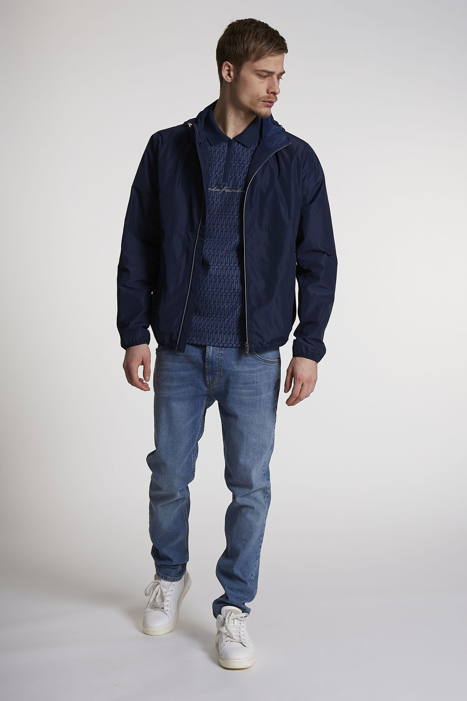 Men's long-sleeved regular-fit nylon jacket | La Martina - Official Online Shop