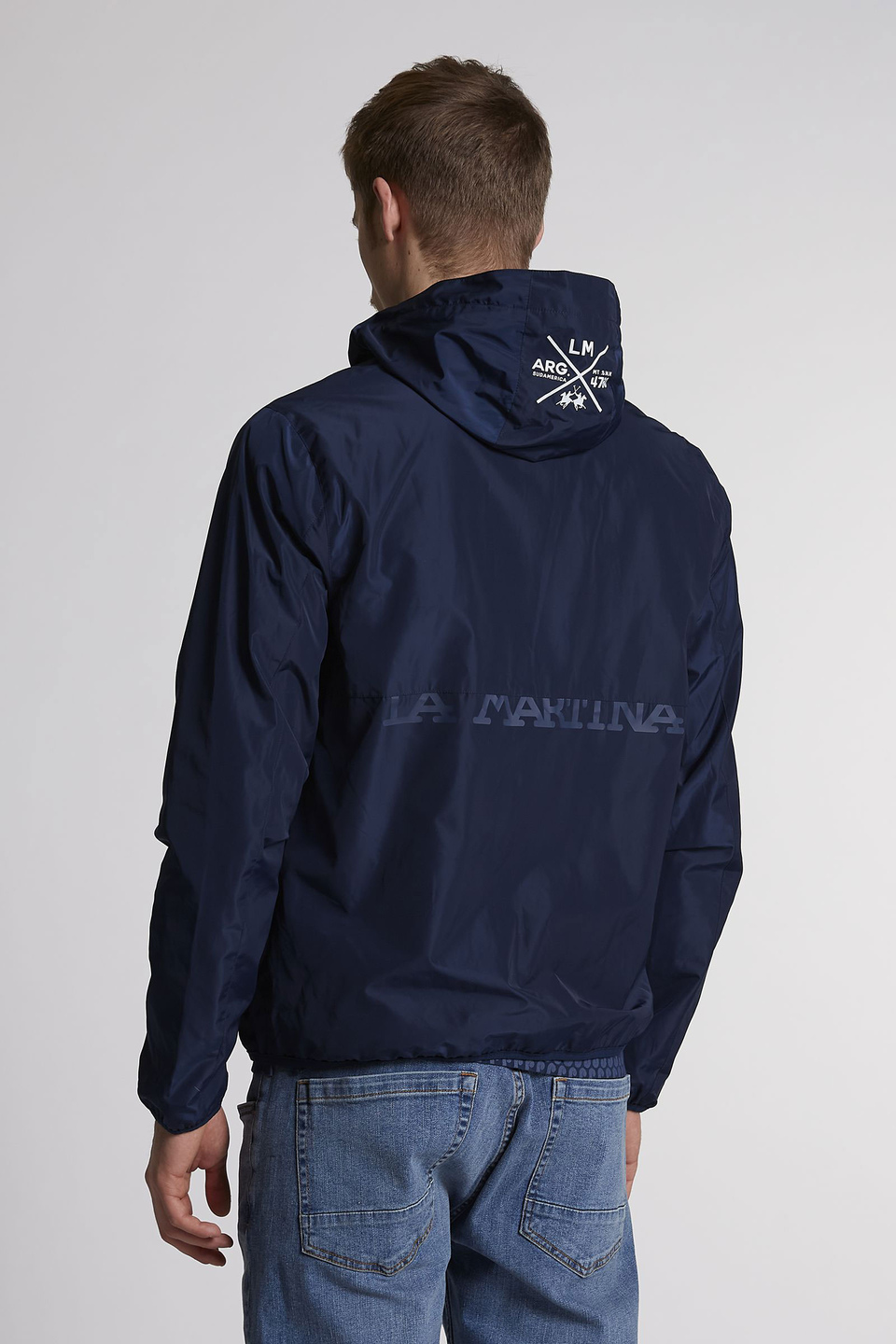 Men's long-sleeved regular-fit nylon jacket | La Martina - Official Online Shop