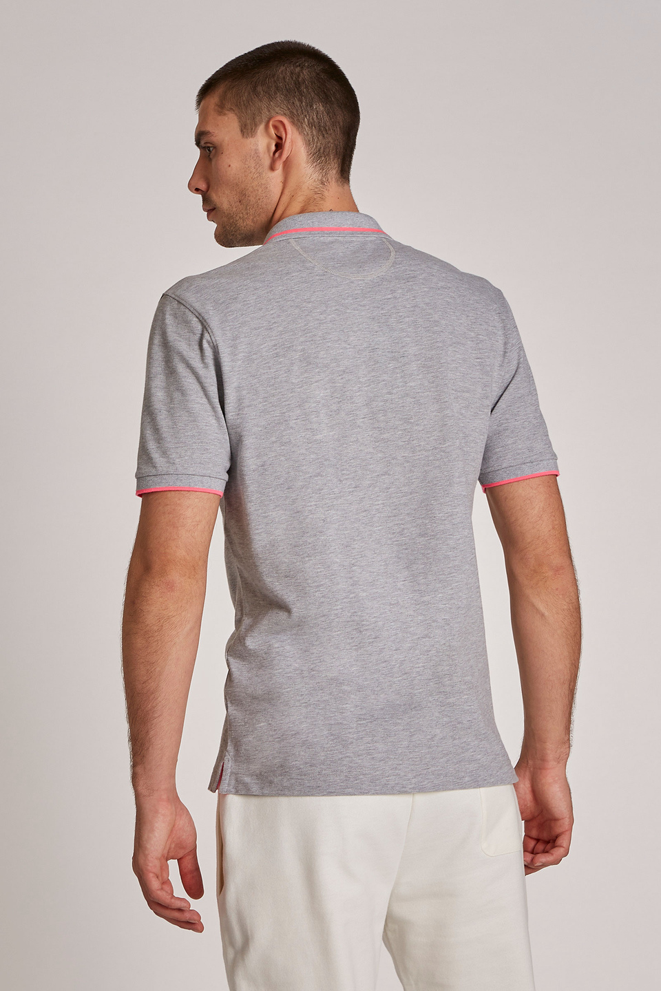 Polo homme en coton stretch à manches courtes et coupe classique | La Martina - Official Online Shop