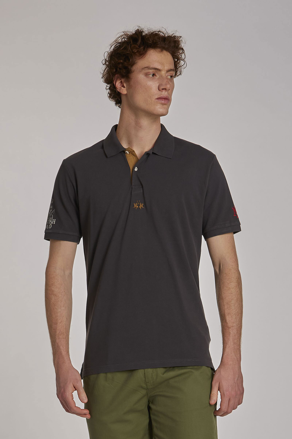 Men's short-sleeved regular-fit 100% cotton polo shirt | La Martina - Official Online Shop
