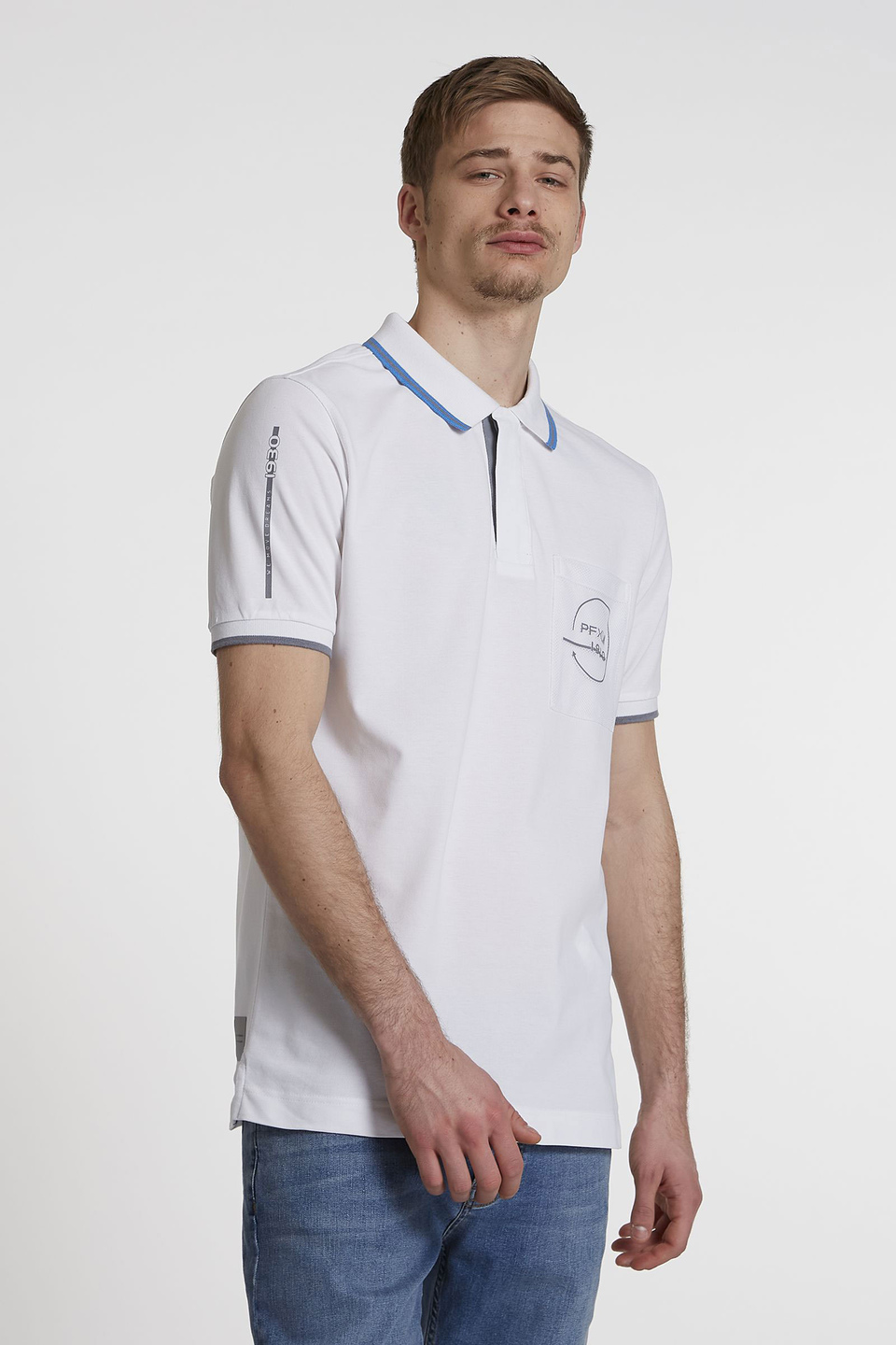 Men's short-sleeved regular-fit 100% cotton polo shirt | La Martina - Official Online Shop