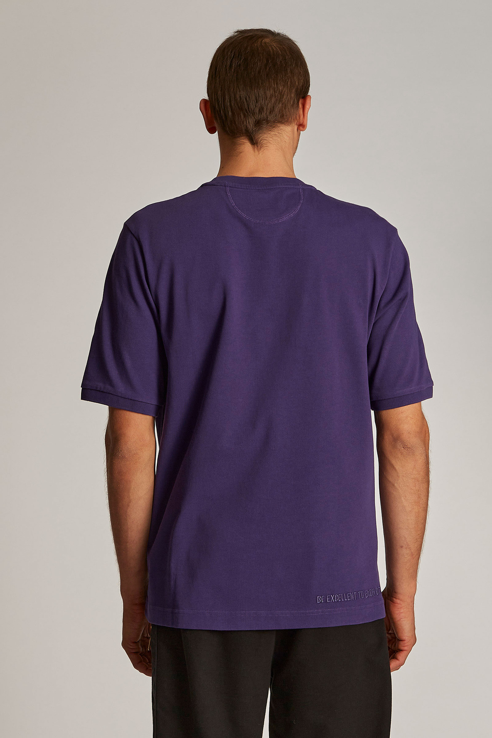 T-shirt homme en coton à manches courtes et coupe oversize | La Martina - Official Online Shop