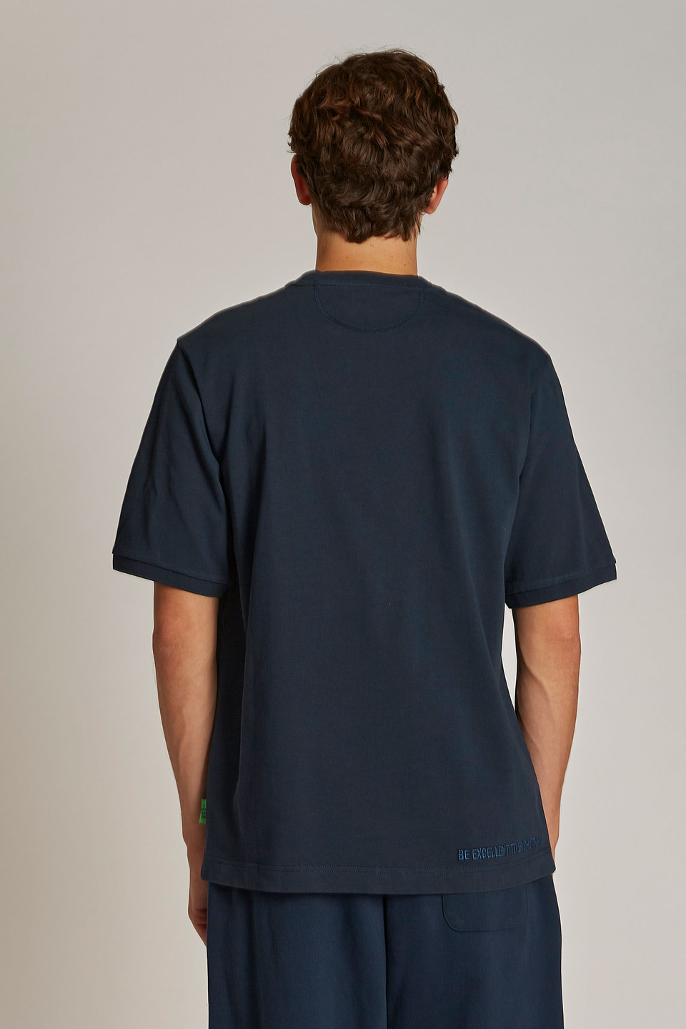 Men's oversized short-sleeved cotton T-shirt | La Martina - Official Online Shop