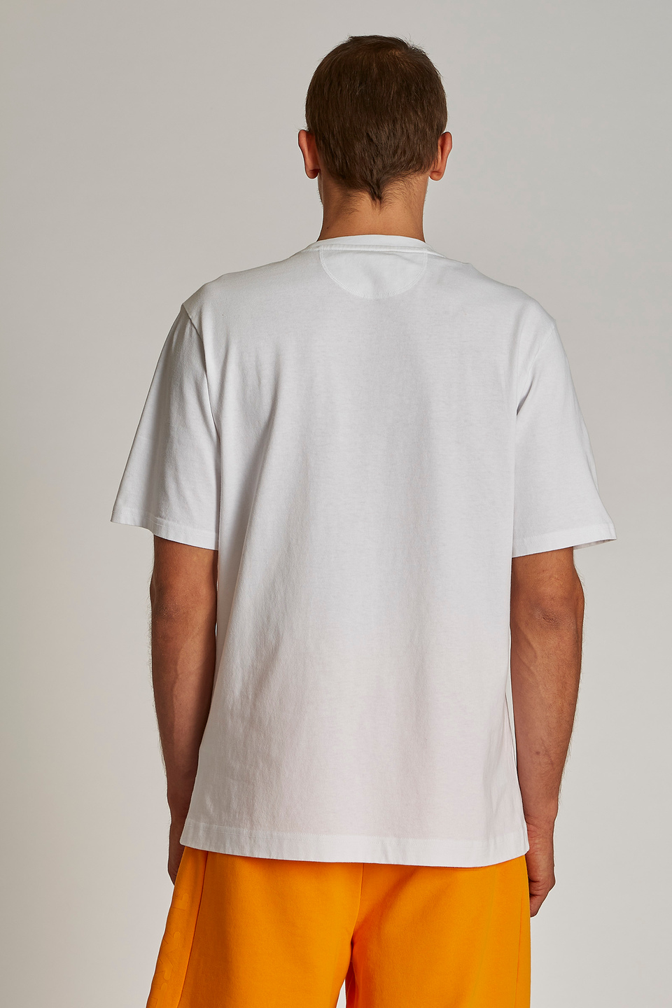 Men's plain-coloured short-sleeved, regular-fit T-shirt | La Martina - Official Online Shop