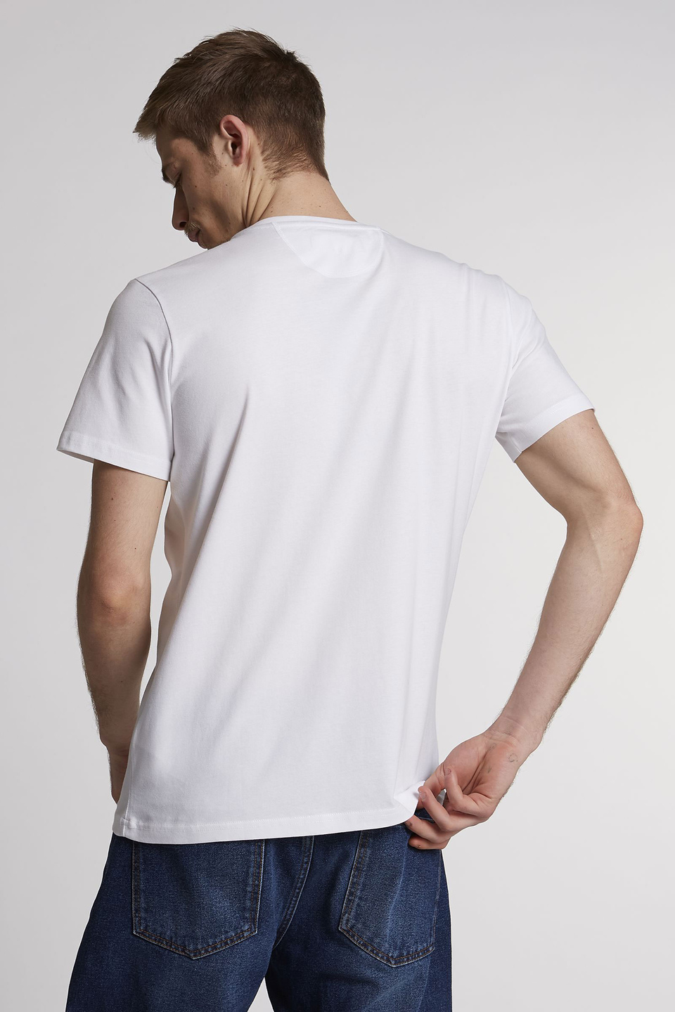 Camiseta de hombre de manga corta de algodón, corte regular | La Martina - Official Online Shop