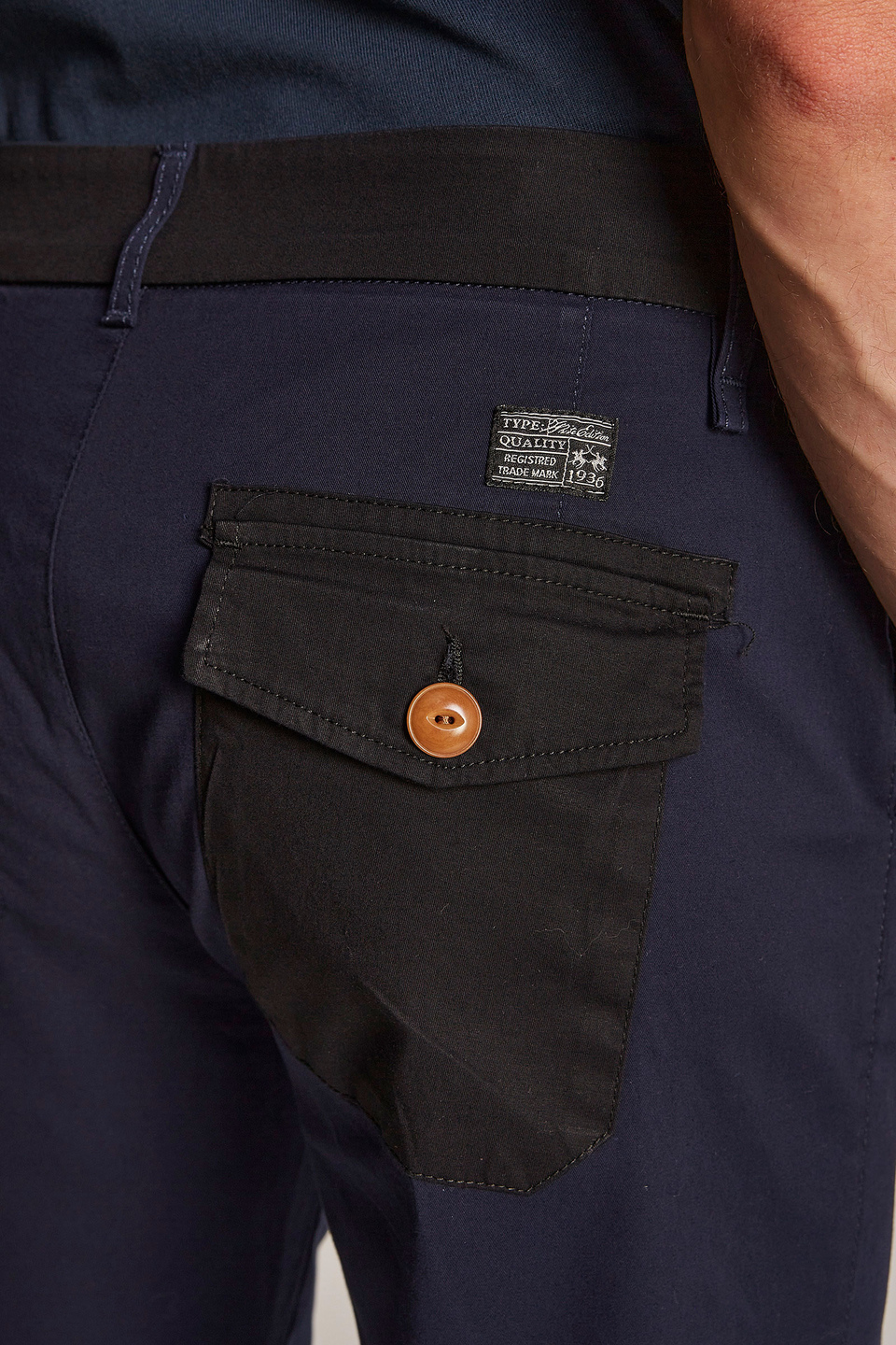 Pantalone da uomo in cotone misto lino regular fit | La Martina - Official Online Shop