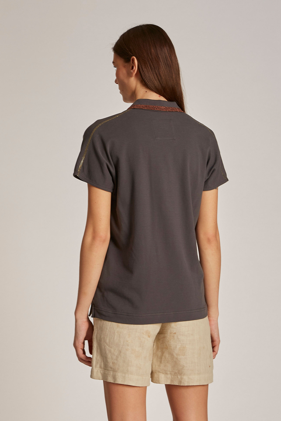 Damen-Poloshirt mit kurzem Arm aus Piqué im Regular Fit | La Martina - Official Online Shop