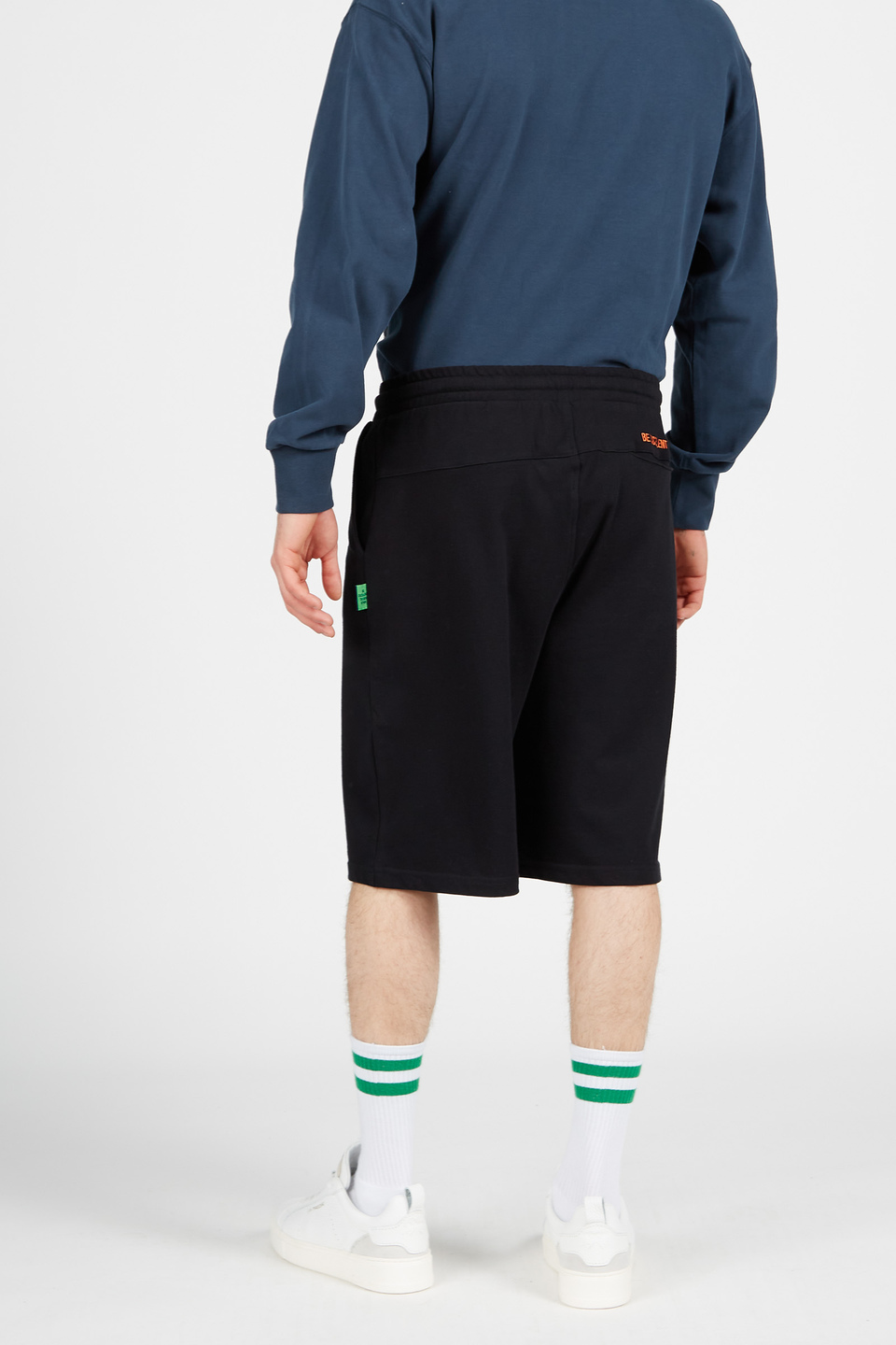 Men's knee-length Bermuda shorts in stretch cotton | La Martina - Official Online Shop
