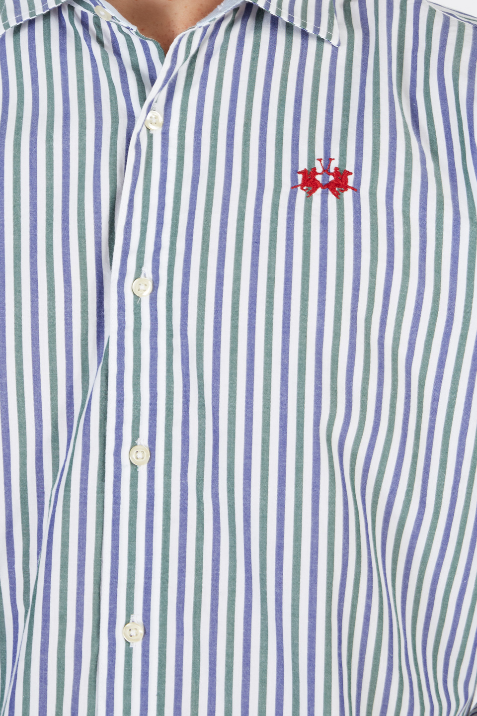 Men's short-sleeved shirt in 100% cotton | La Martina - Official Online Shop