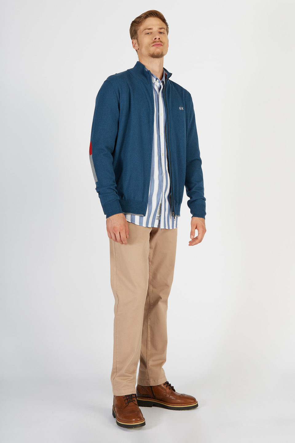 Herren Essential Hemd mit langen Ärmeln in Regular Fit Baumwolle | La Martina - Official Online Shop