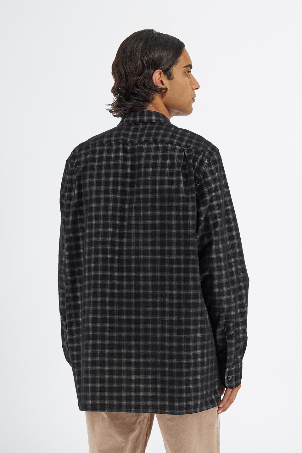Leyendas del Polo men’s shirt in velvet ribbed oversize long sleeves | La Martina - Official Online Shop