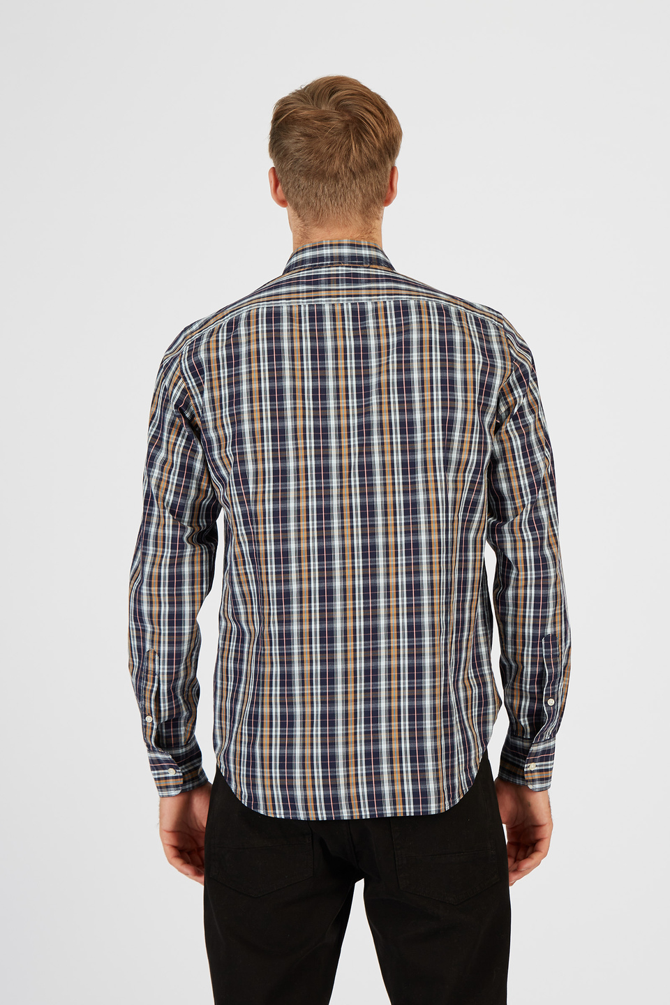 Camicia da uomo a maniche lunghe in cotone 100% regular fit | La Martina - Official Online Shop