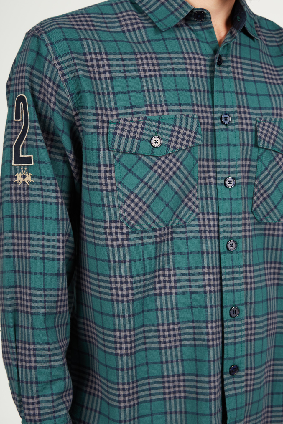 Camicia da uomo in cotone a maniche lunghe modello oversize | La Martina - Official Online Shop