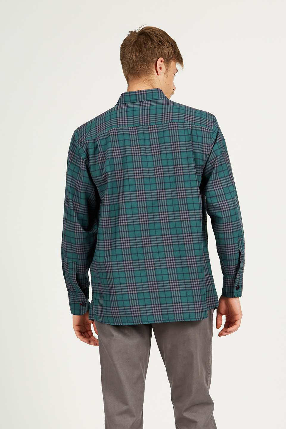 Langärmeliges Herrenhemd aus Baumwolle Oversized-Modell | La Martina - Official Online Shop