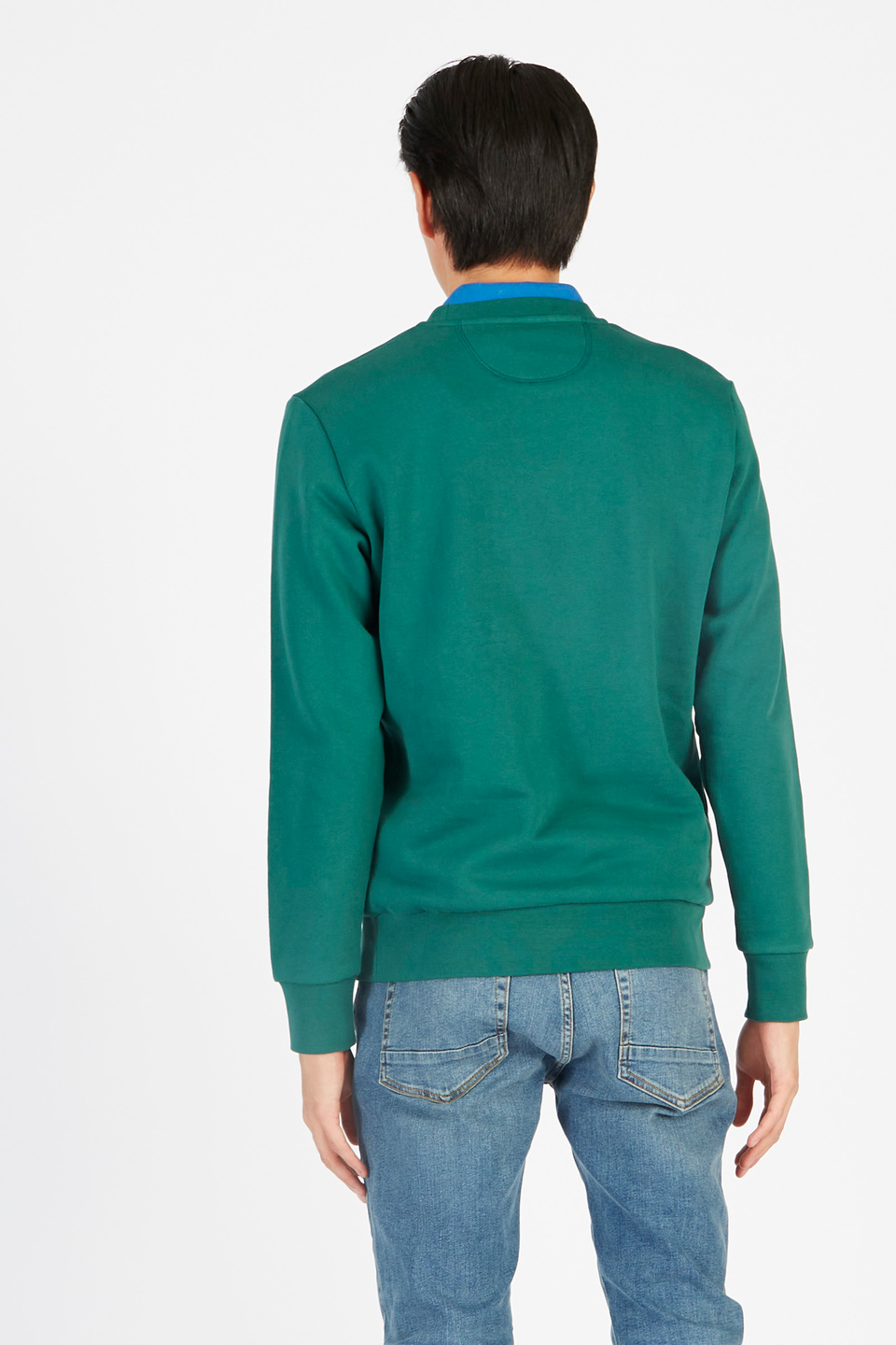 Men’s 100% regular fit cotton long sleeve sweatshirt | La Martina - Official Online Shop