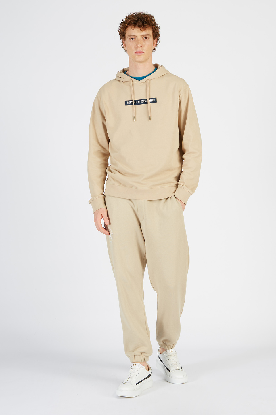 Sweat-shirt homme en coton à manches longues modèle oversize | La Martina - Official Online Shop