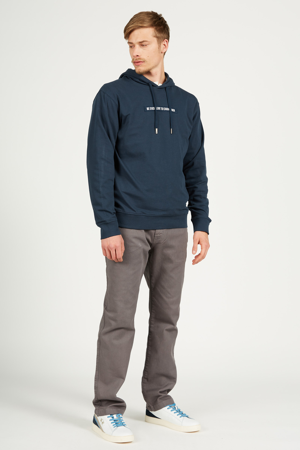 Sweat-shirt homme en coton à manches longues modèle oversize | La Martina - Official Online Shop