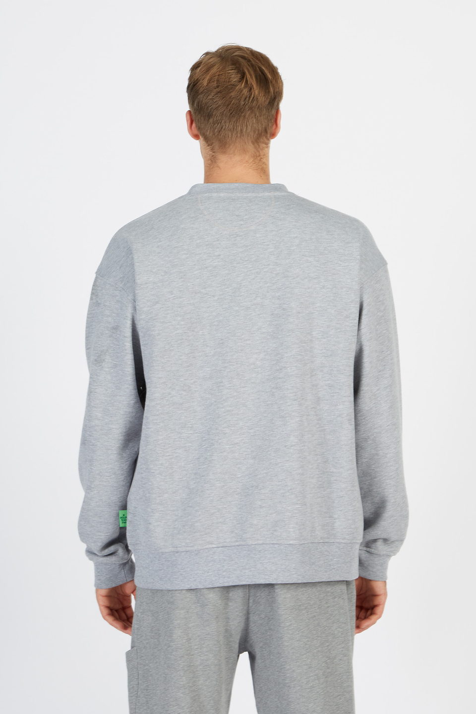 Men's oversized long-sleeved cotton blend sweatshirt | La Martina - Official Online Shop