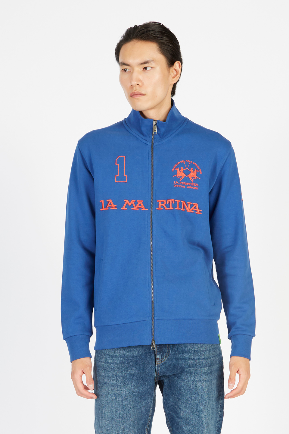Men’s sweatshirt in regular fit cotton blend | La Martina - Official Online Shop