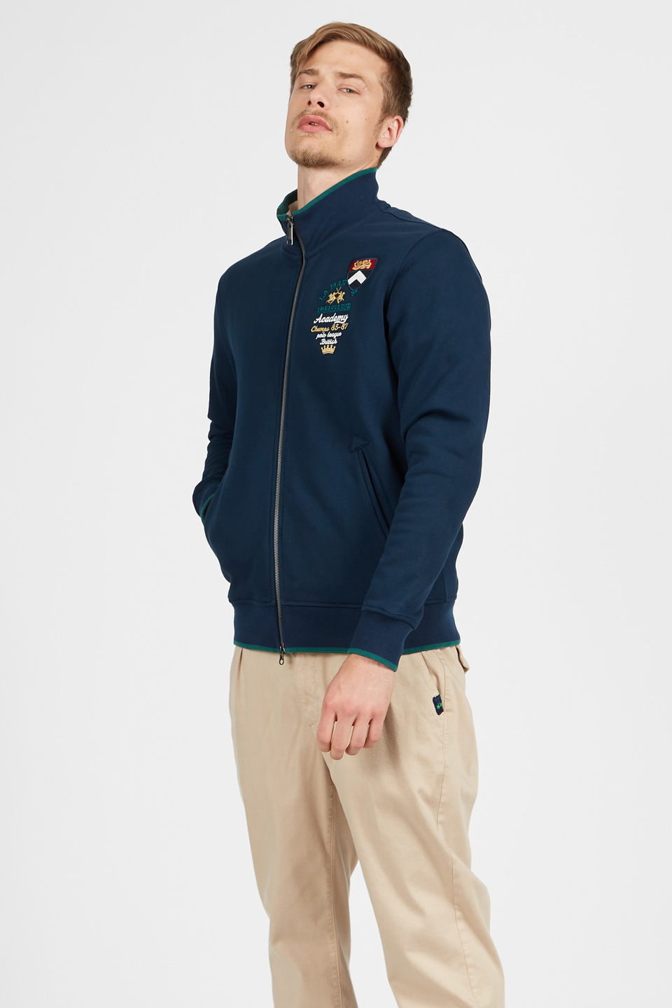 Men's sweatshirt in 100% regular fit cotton | La Martina - Official Online Shop