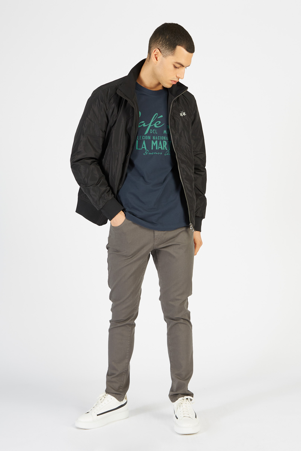 Men’s jacket in nylon regular fit model | La Martina - Official Online Shop